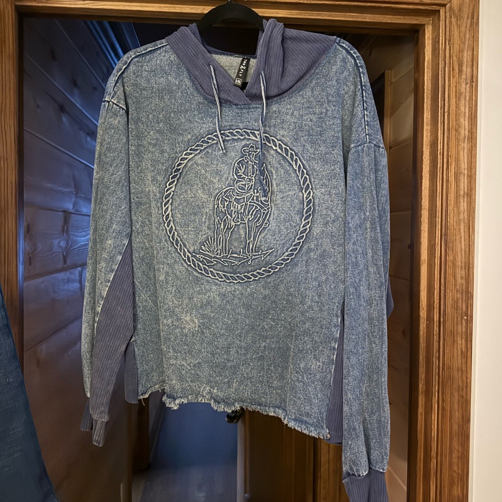 Blue Denim Hoodie
